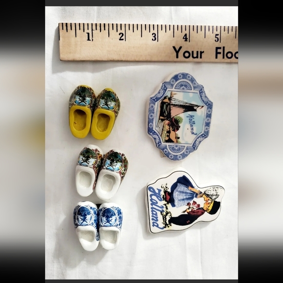 :* Lot of 5 new holland Netherlands refrigerator Magnets clogs and plates - Picture 2 of 6